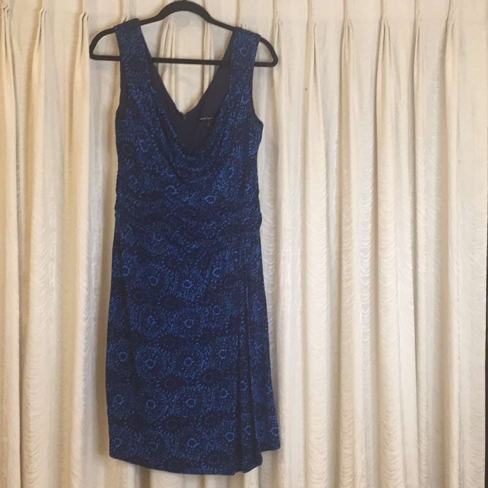 Nanette Lepore blue print sleeveless dress size 12